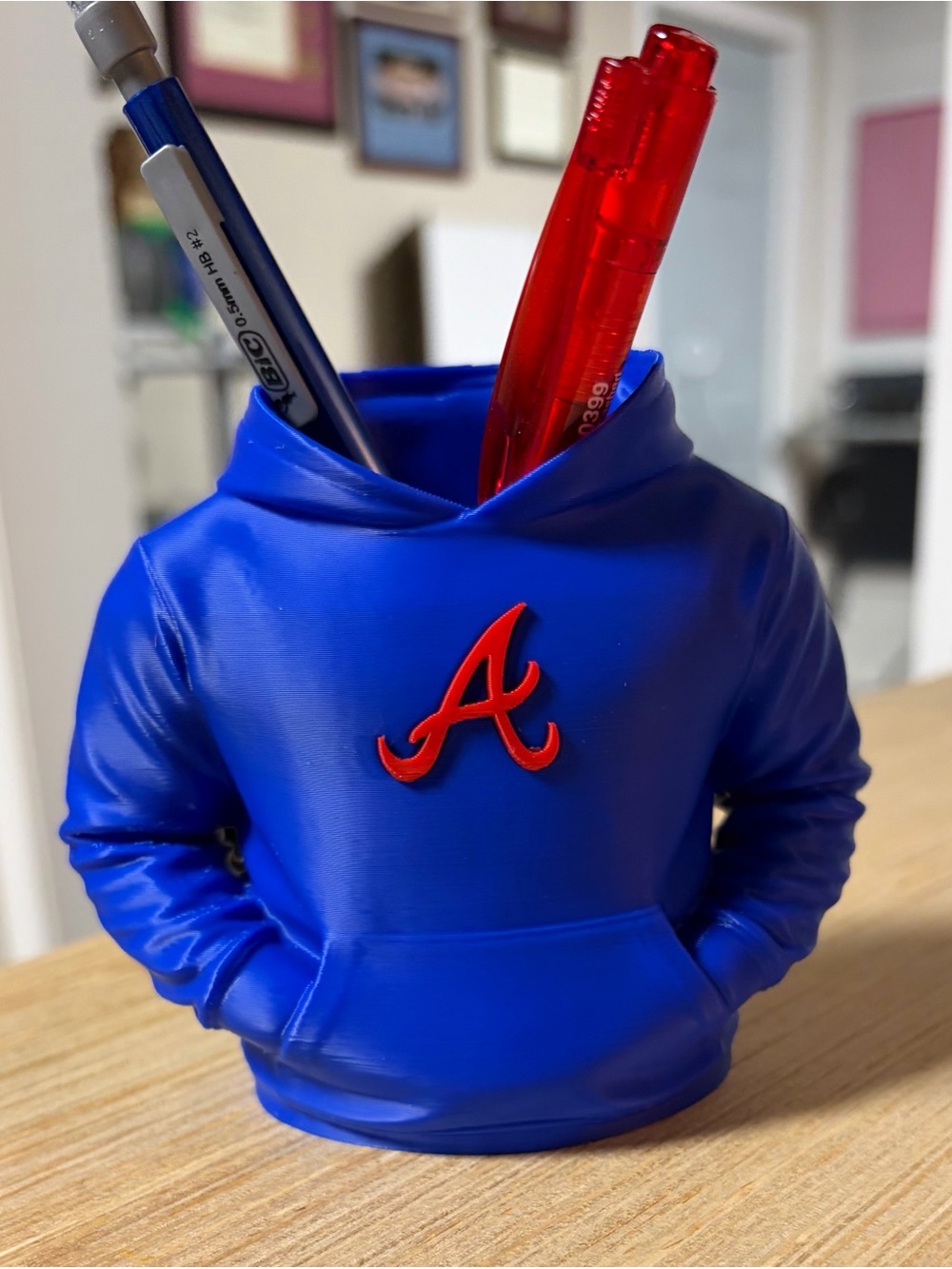 Atlanta Braves Royal Blue Hoodie Pen Holder
